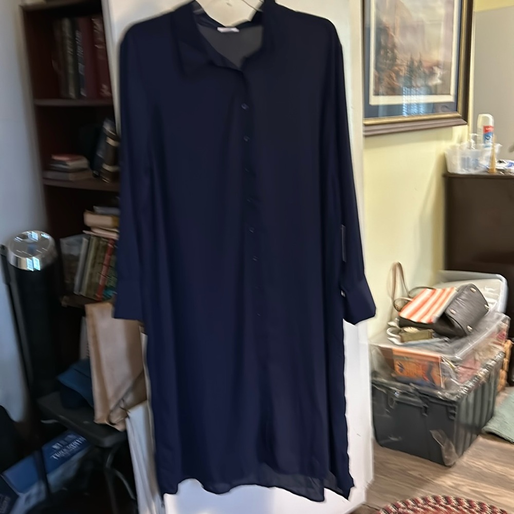 Lularoe navy dress, size 2X, NWT, stylish